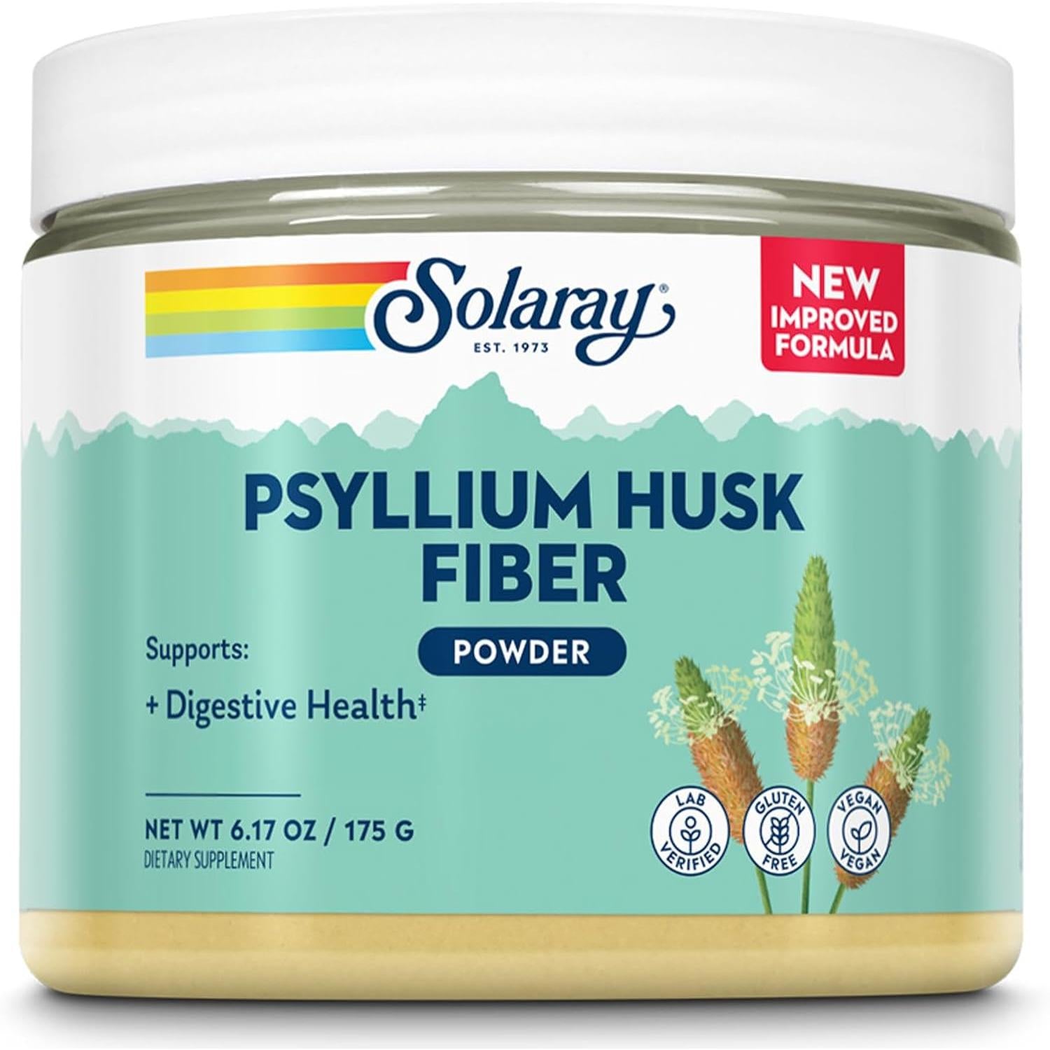 Solaray Psyllium Husk Fiber Powder 175g 50 Servings