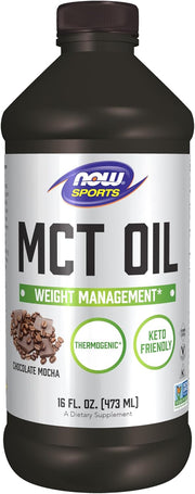 زيت MCT من ناو بنكهة الشوكولاتة والموكا 473 مل