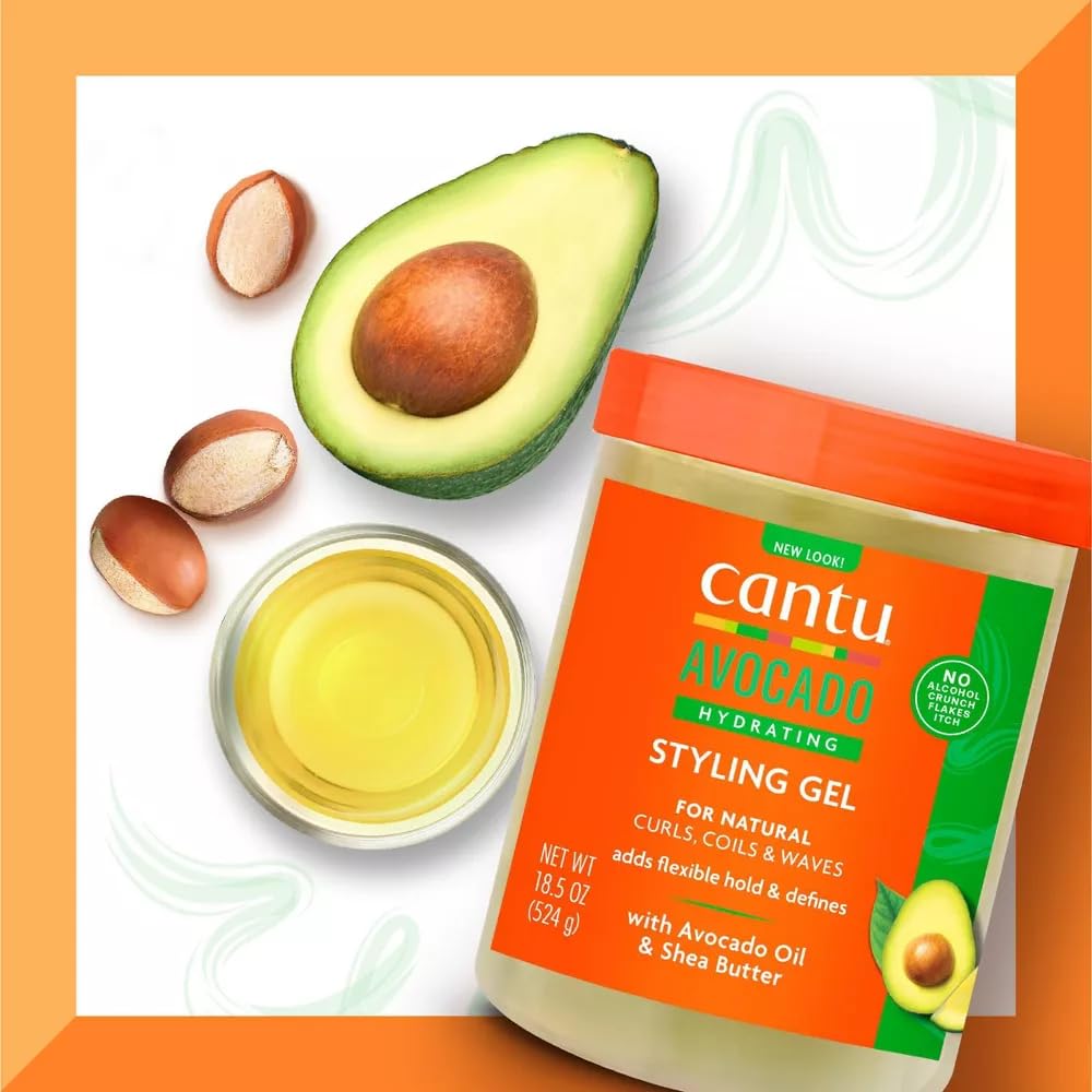 Cantu Avocado Paraben-free Hydrating Styling Gel, 524g