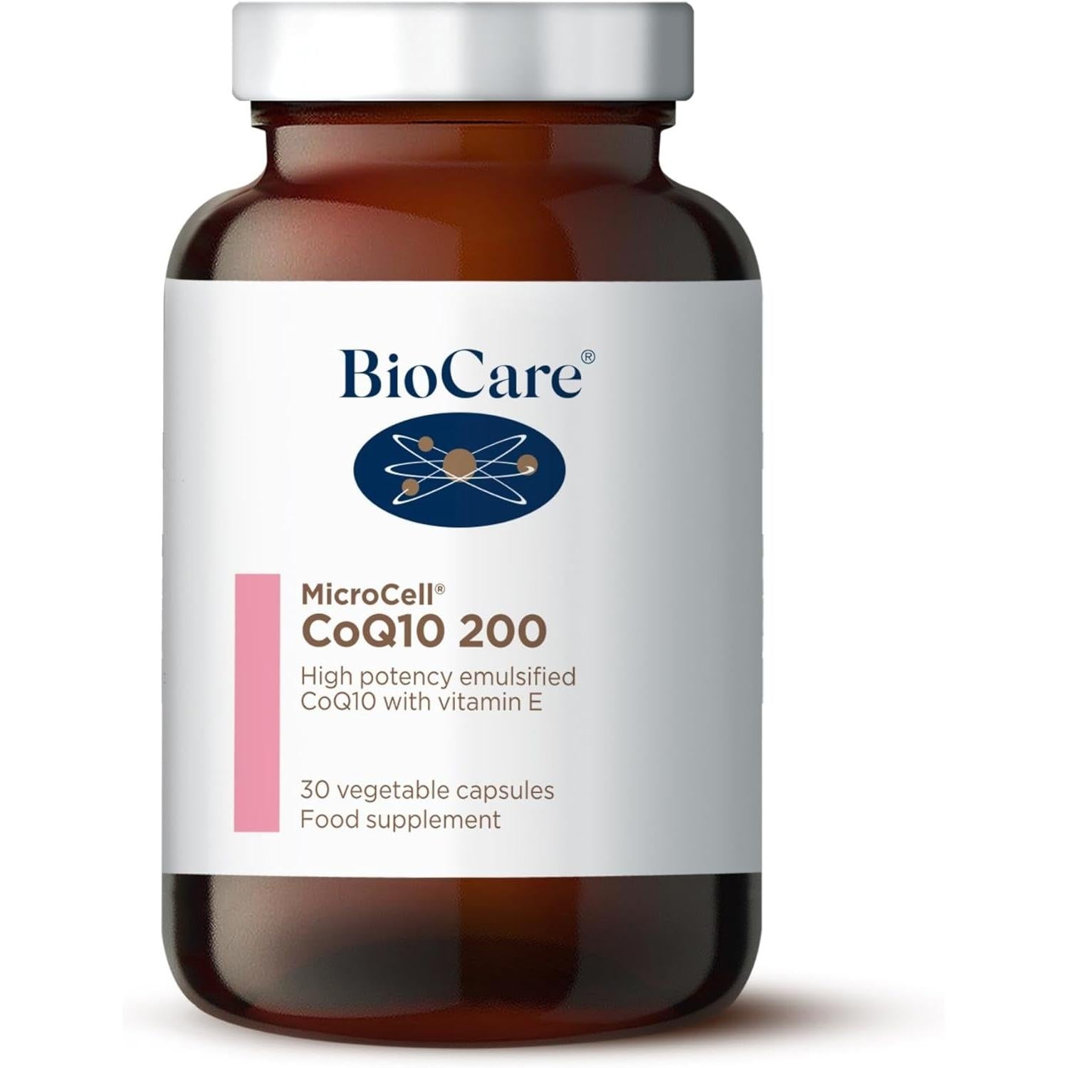 بيو كير مايكروسيل® CoQ10 200 ملغ مع فيتامين E 30 كبسولة نباتية
