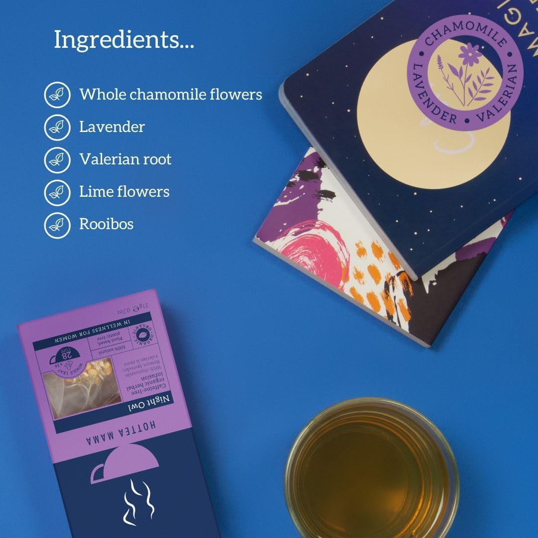 هوت تيا ماما شاي دعم النوم ليلاً 21 جرام 14 كيس نباتي قابل لتحلل