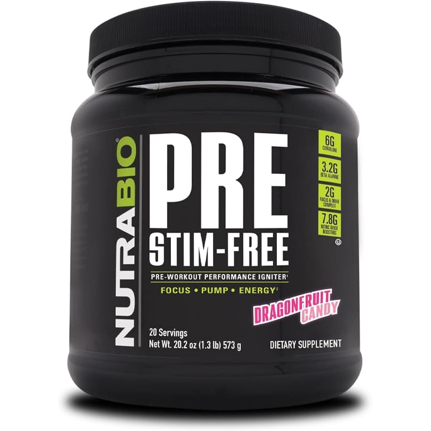 نيوترا بيو بري ستيم فري قبل التمرين بنكهة فاكهة التنين 573 جرام