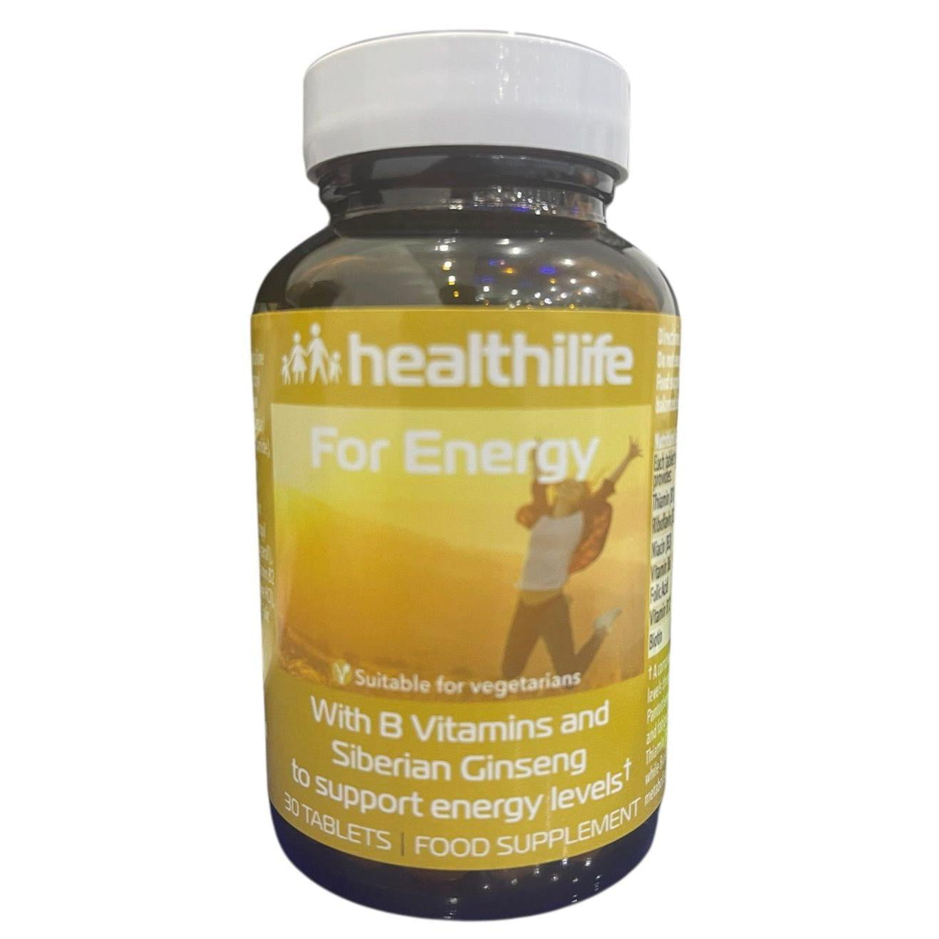HealthiLife For Energy B Vitamins & Siberian Ginseng Complex 30 Tablets