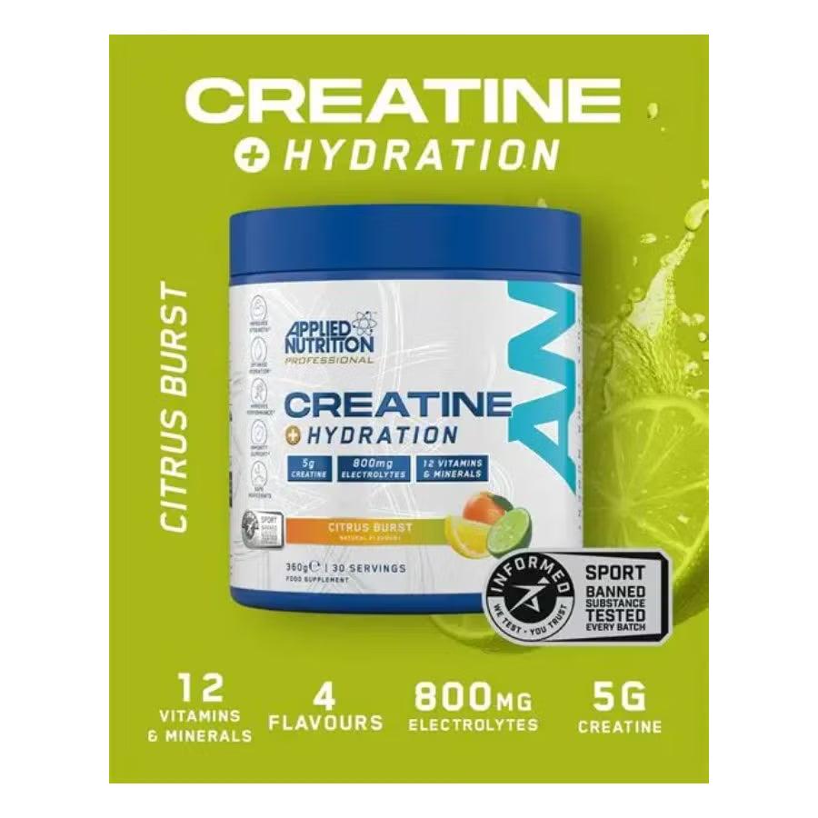 Applied Nutrition Creatine + Hydration, Citrus Burst, 30S 360G