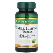 Nature's Bounty Milk Thistle 1000mg, Herbal Health Supplement, Gluten Free, Rapid Release Softgels, 50 Ct