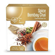 Tea & Heart Spice Bombay Chai Flavored Black Tea - 20 Staple Free Individually Packed Tea Bags (30g)