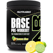 NutraBio Base Pre-Workout Powder 200mg Caffeine Lemon Lime 512g