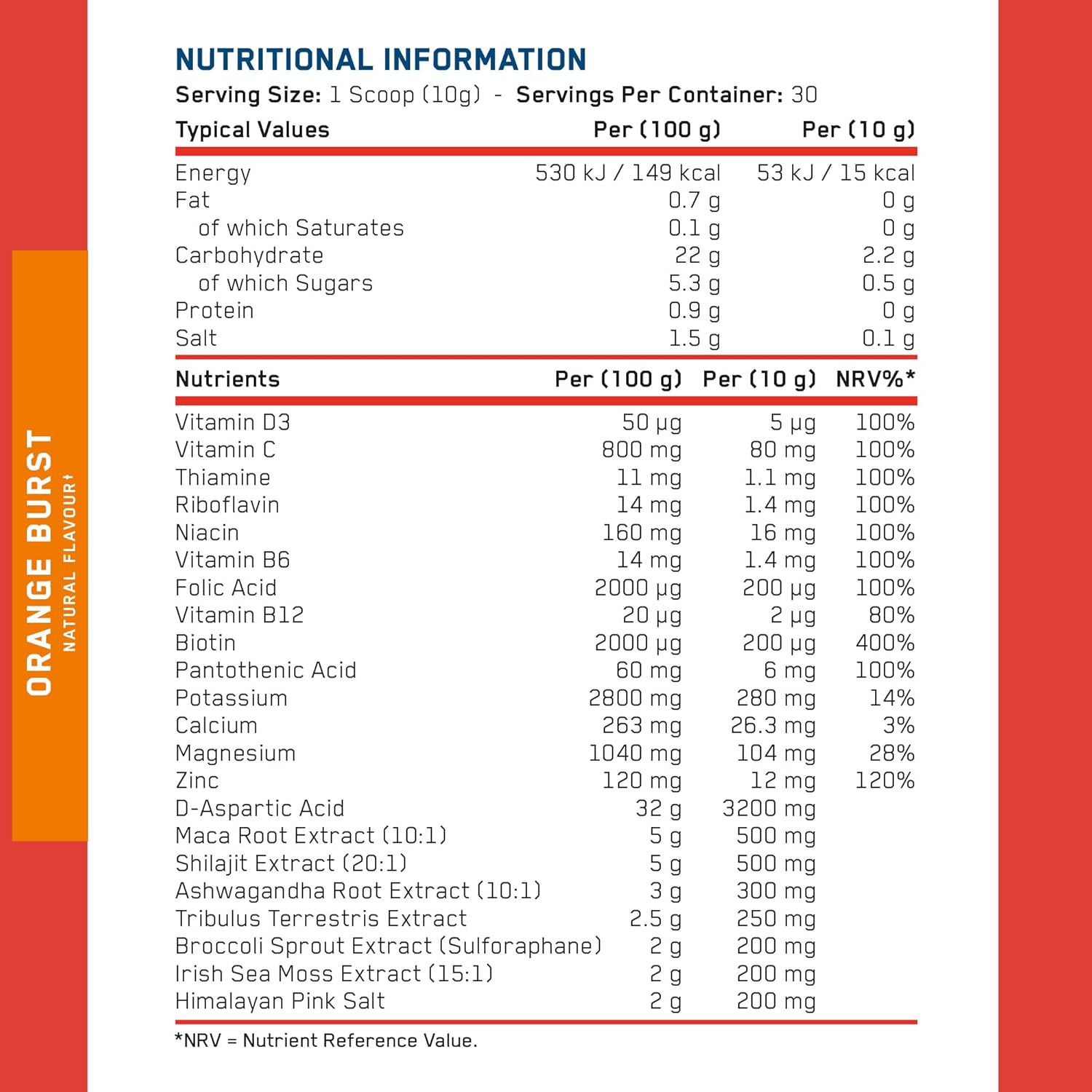 دعم هرمون التستوستيرون من أبلايد نيوترشن، مع التريبولوس، والأشواغاندا، والماكا، والشيلاجيت، ونكهة البرتقال، 300 غرام، يدعم الأداء الذكوري