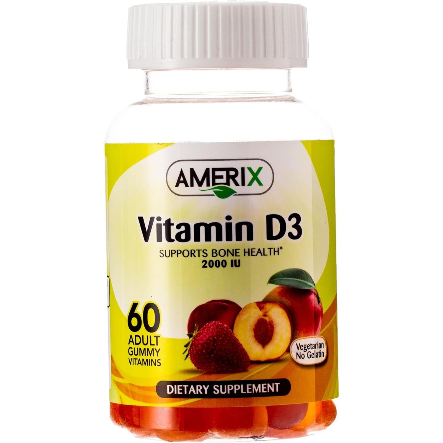 Amerix Adult D3 Vitamin Gummies, 60PCS
