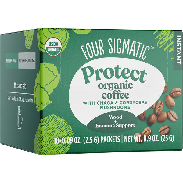 Four Sigmatic PROTECT Organic Coffee With Chaga & Cordyceps Mushrooms 10 Packets