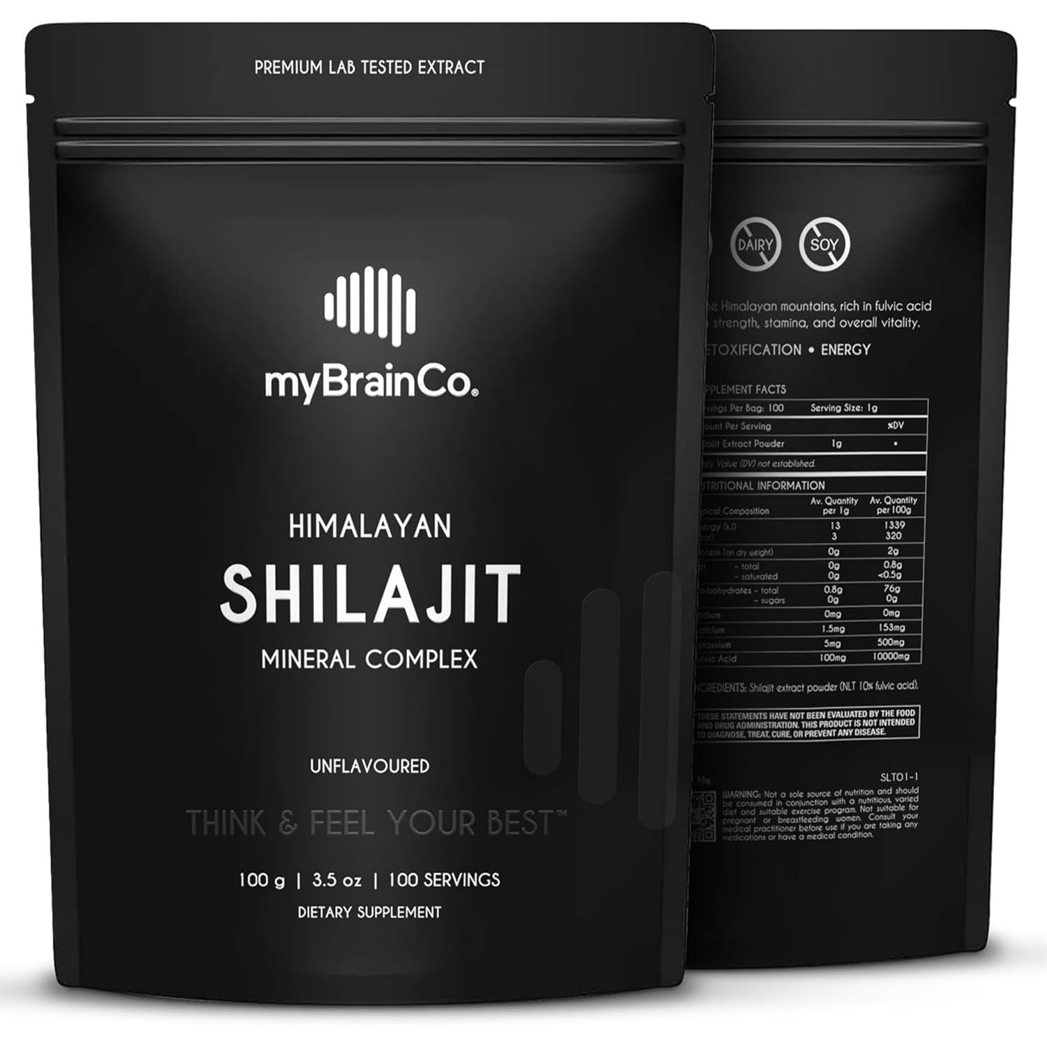 myBrainCo Himalayan Shilajit Premium Mineral Complex for Peak Performance 100g