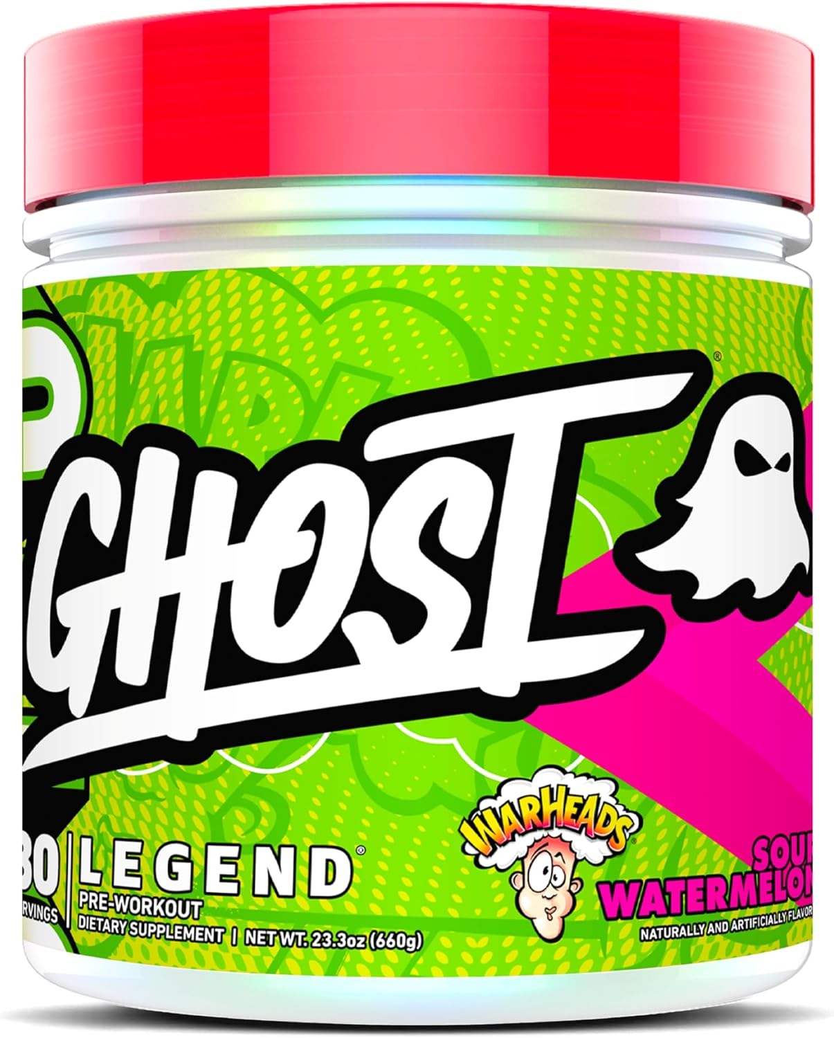 Ghost, Legend Pre-Workout, Warheads Sour Watermelon 660g