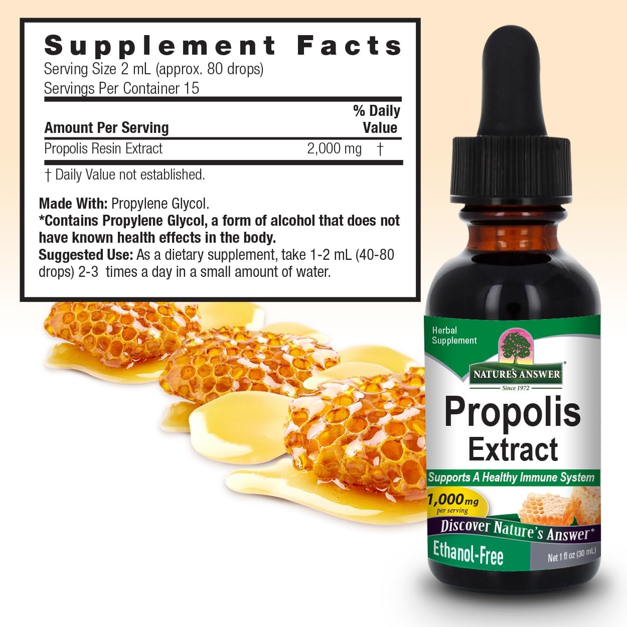 Nature's Answer Propolis Extract Alcohol-Free 1,000 mg 30 ml