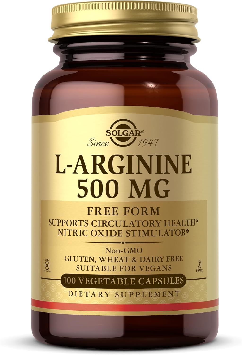 Solgar L-Arginine 500mg 100 Vegetable Capsules