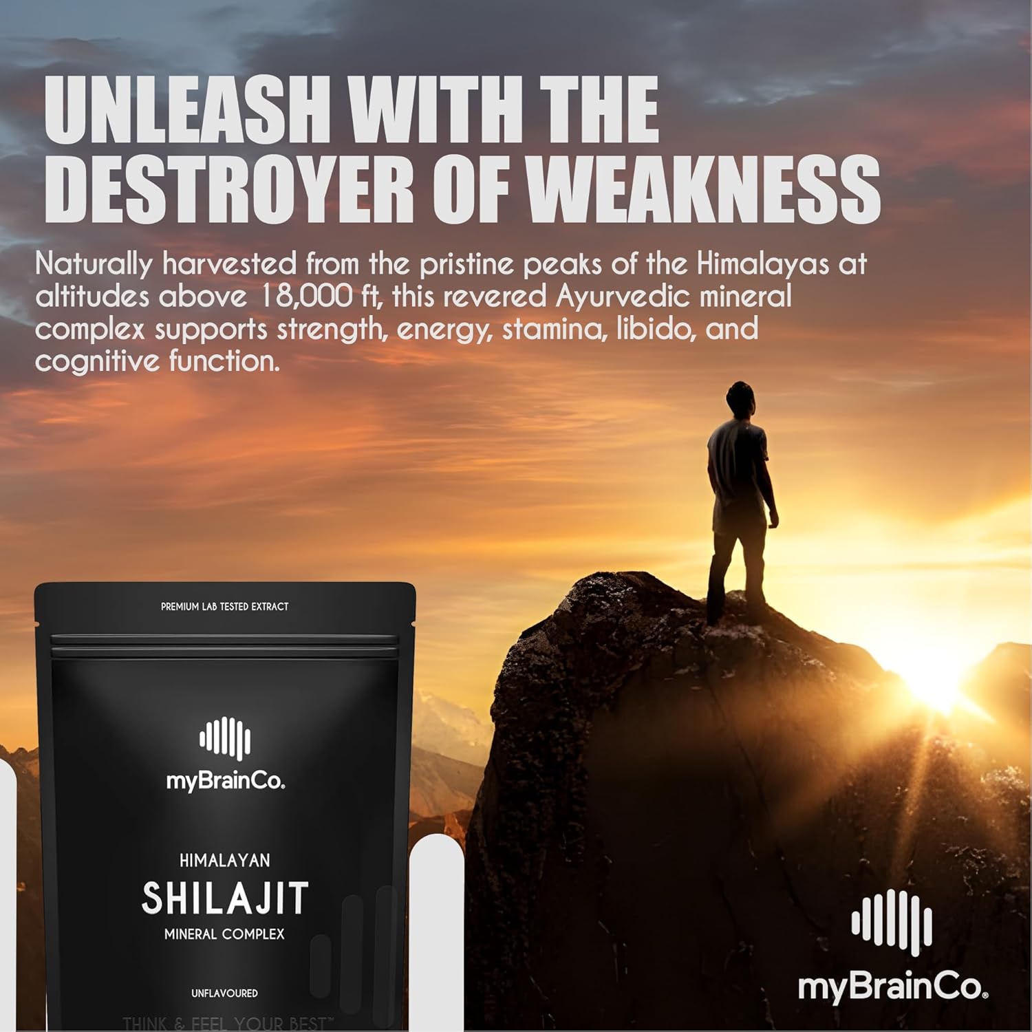 ماي برينكو مسحوق شيلاجيت الهيمالايا صافي وعالي الجودة لذروة الأداء 100غم