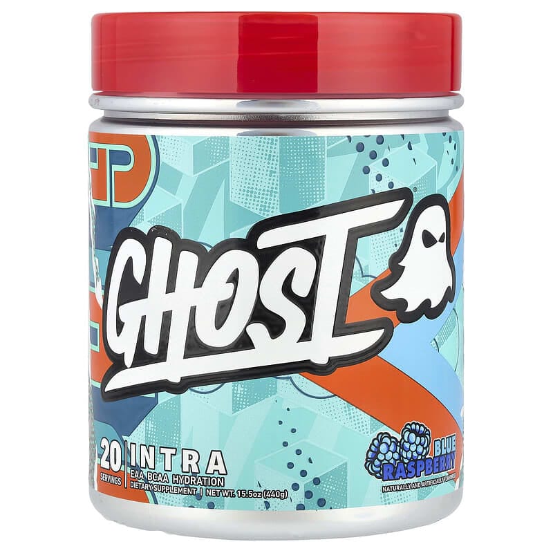 GHOST Intra Workout Powder, Blue Raspberry 440g