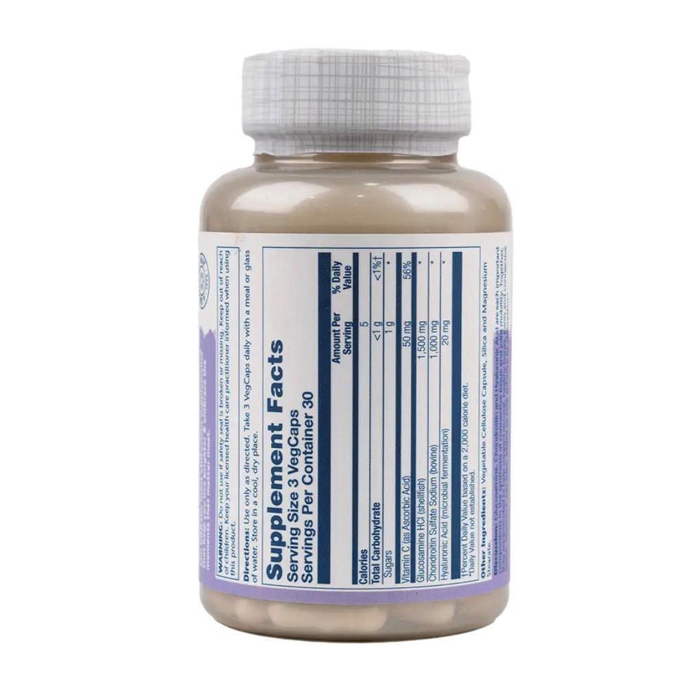 Solaray Glucosamine Chondroitin and Hyaluronic Acid 90 Veg Capsules