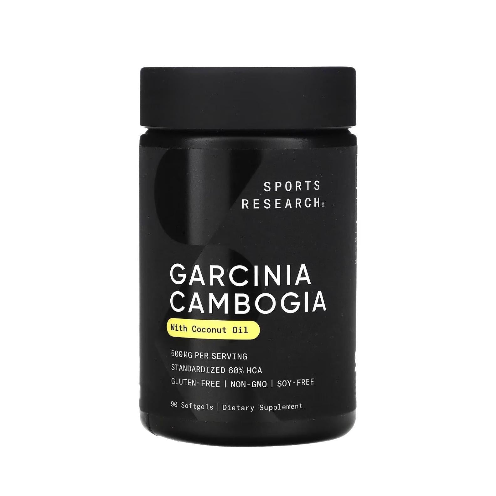 Sports Research Garcinia Cambogia (65%) with Organic Coconut Oil 90 Softgels