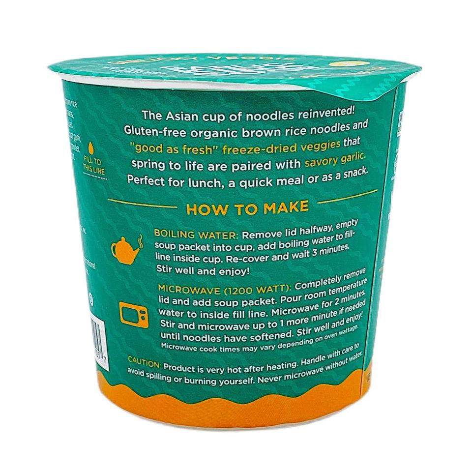 حساء رامين الأرز بالخضار والثوم من لوتس فودز، كوب 55 جم