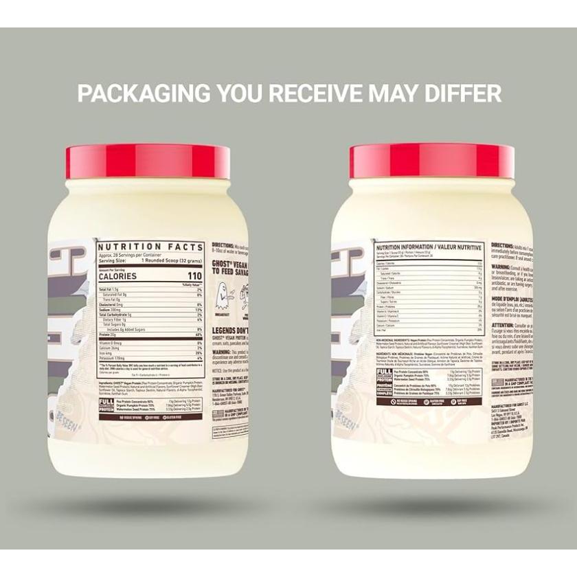 GHOST Vegan Protein Powder, Banana Pancake Batter 896g