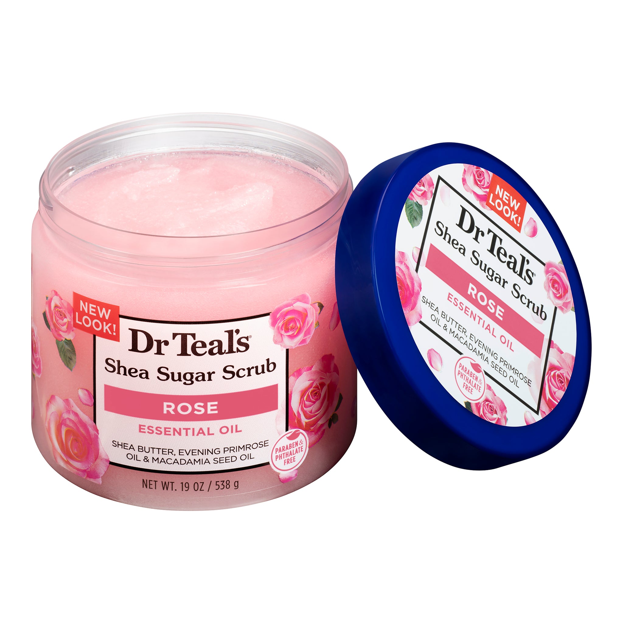 Dr Teal’s Shea Sugar Body Scrub with Rose Essential Oil - 19 oz