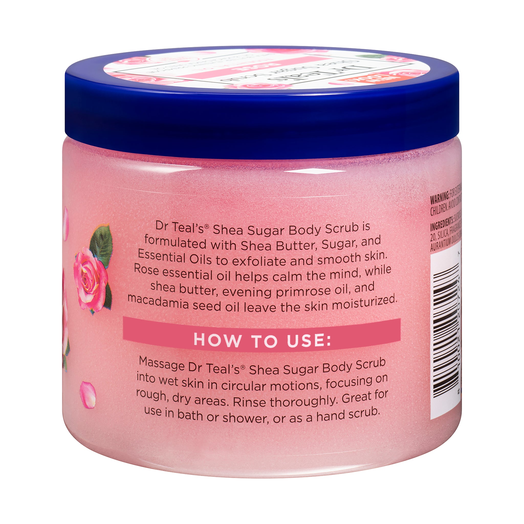 Dr Teal’s Shea Sugar Body Scrub with Rose Essential Oil - 19 oz