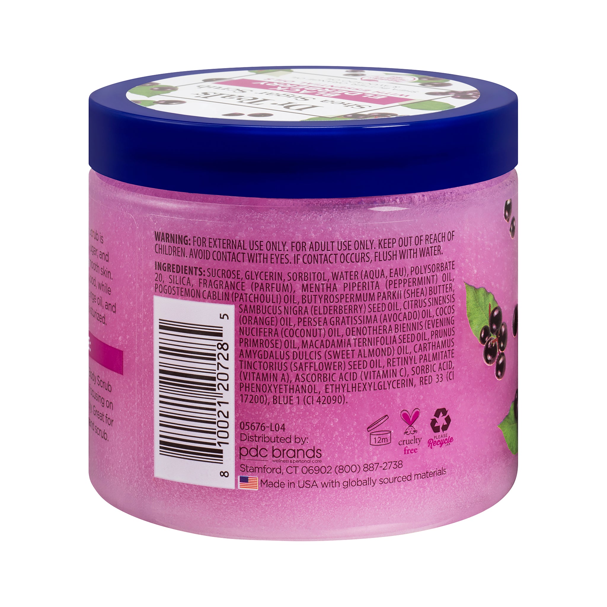 Dr Teal’s Black Elderberry Shea Sugar Scrub with Essential Oils - 19 oz