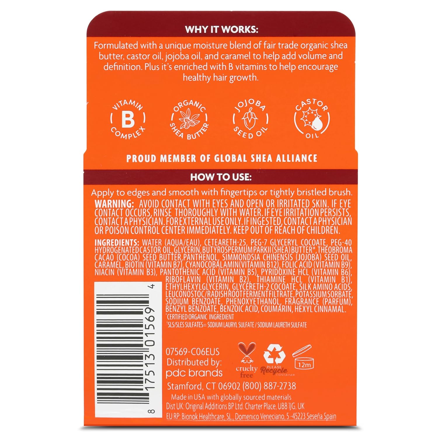 Cantu Extra Hold Edge Stay Gel, 64g