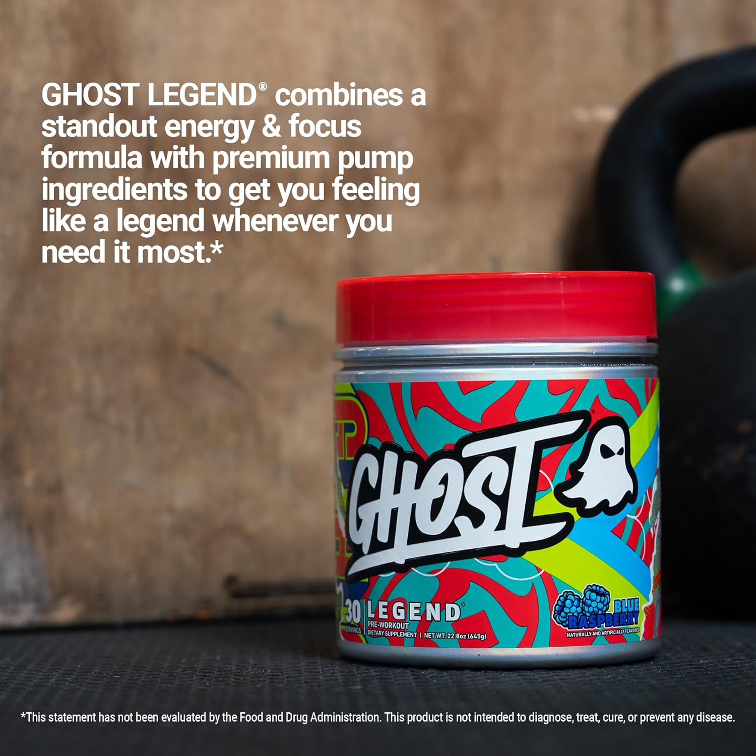 Ghost Legend Pre workout, Blue Raspberry 645g