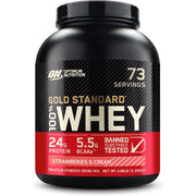 Optimum Nutrition Gold Standard 100% Whey Protein Powder Strawberries & Cream, 2.26 KG