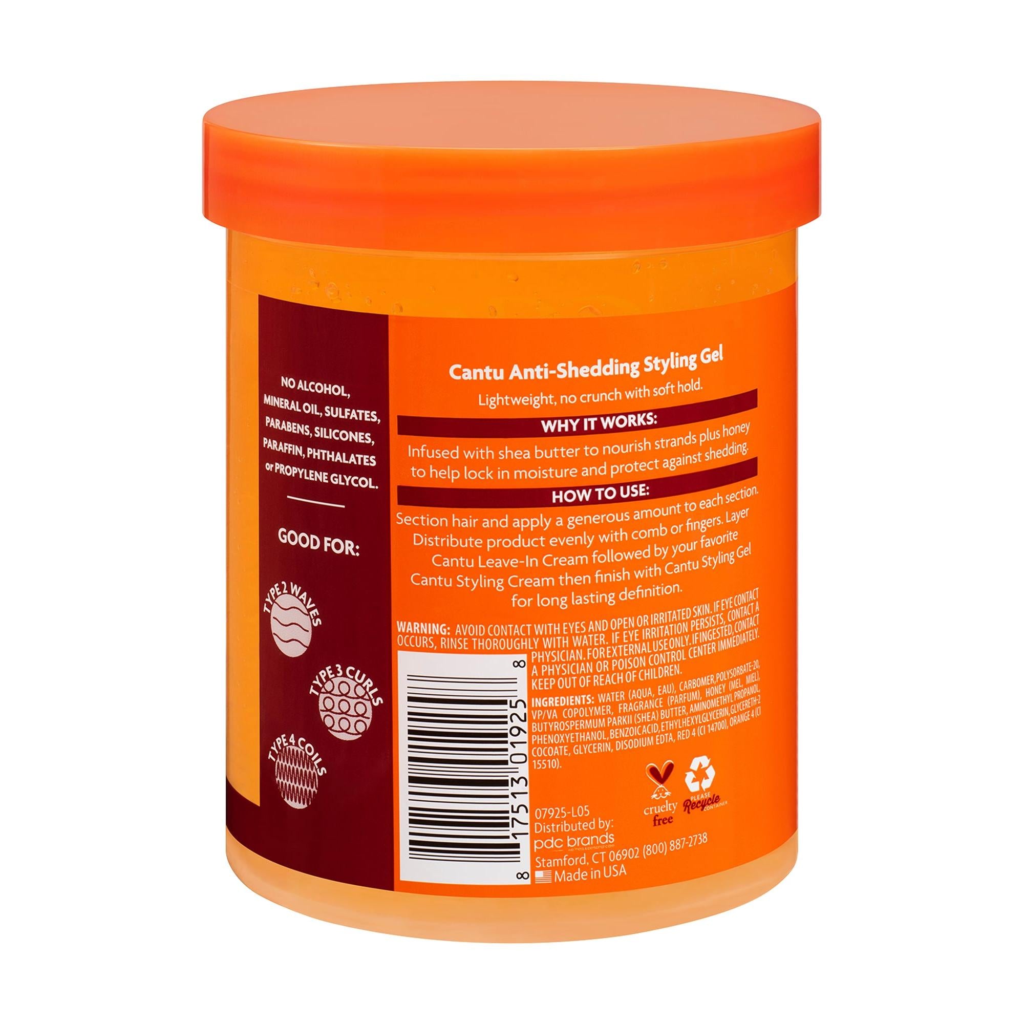 Cantu Shea Butter Flexible Hold Anti-Shedding Styling Gel with Honey - 18.5 oz