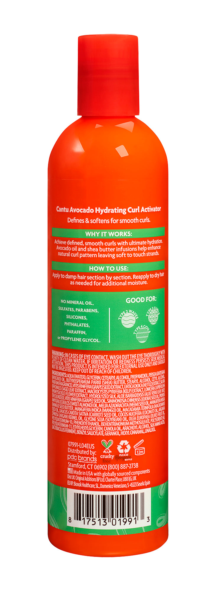 كريم كانتو المرطب والمنشط لتجعيد الشعر بالأفوكادو 355 مل