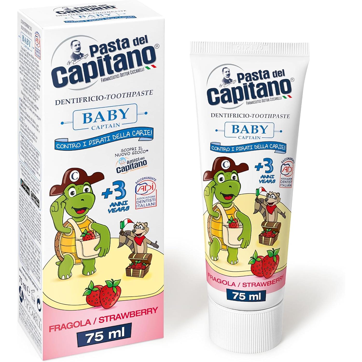Pasta del Capitano Baby Captain Strawberry toothpaste 3+ Years 75ml