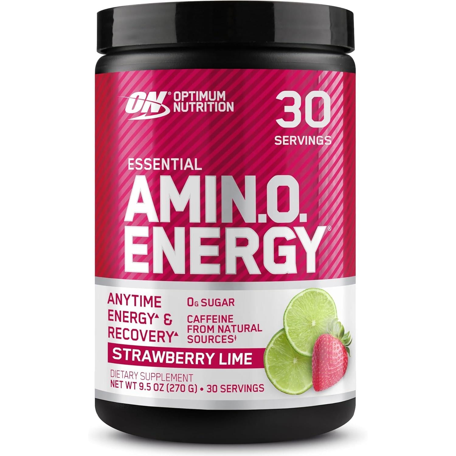 Optimum Nutrition Essential Amino Energy with Taurine, L-glutamine, and BCAAs Strawberry Lime 270g