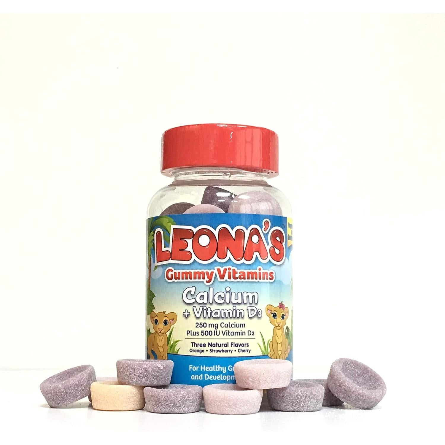 LEONA'S Kids Calcium/Vitamin D Gummies, 30 Count