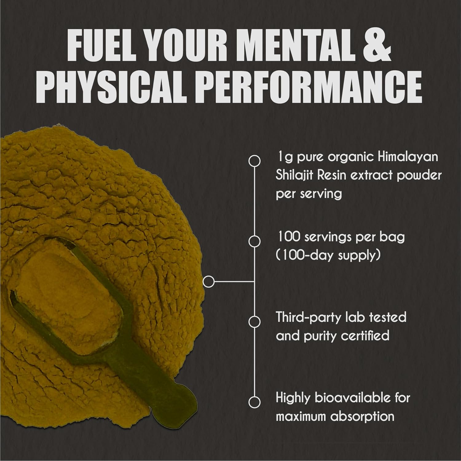 ماي برينكو مسحوق شيلاجيت الهيمالايا صافي وعالي الجودة لذروة الأداء 100غم