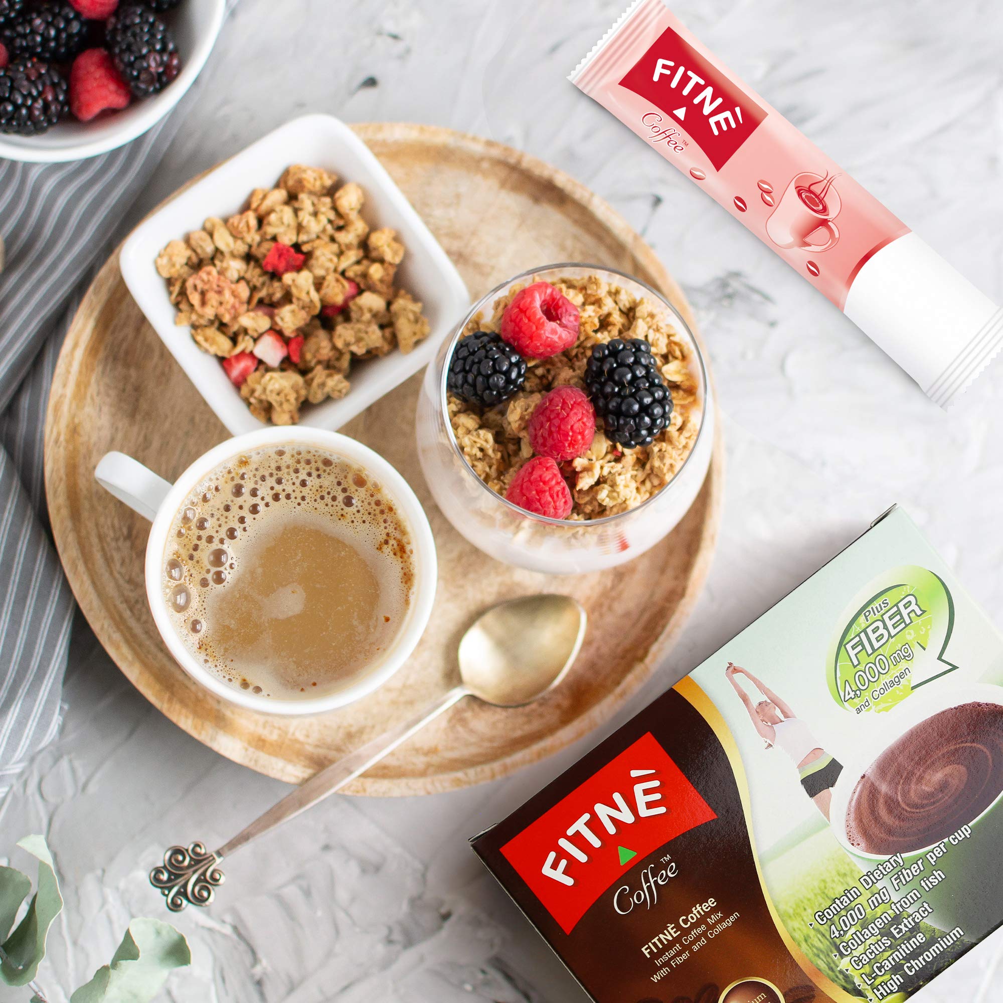 فيتني خليط قهوة فورية مع الألياف والكولاجين 10 أكياس 160غم