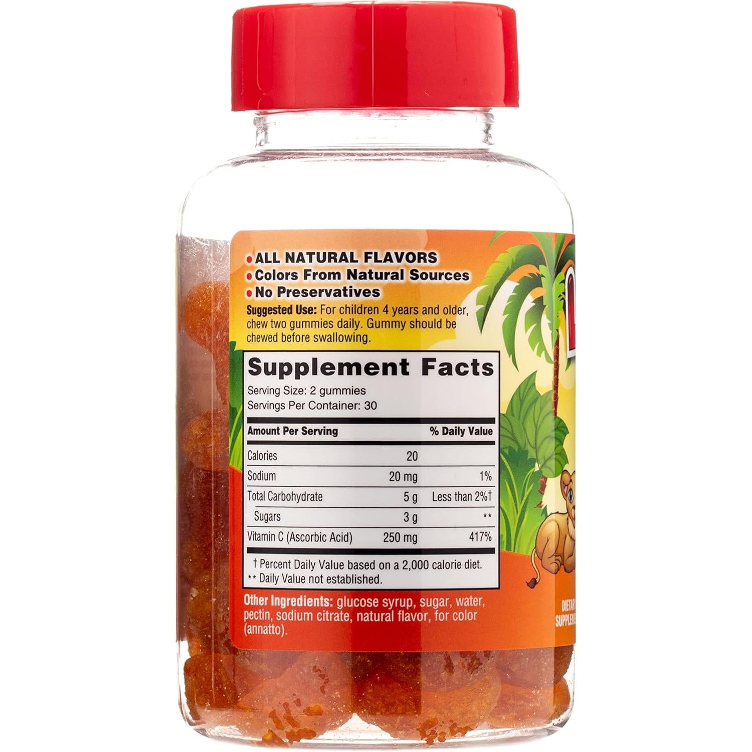 LEONA'S Vitamins C Bottle Natural Orange Flavour - 60 Gummies