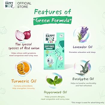 Happy Noz Onion Sticker - Green Formula Anti Virus 6 pcs