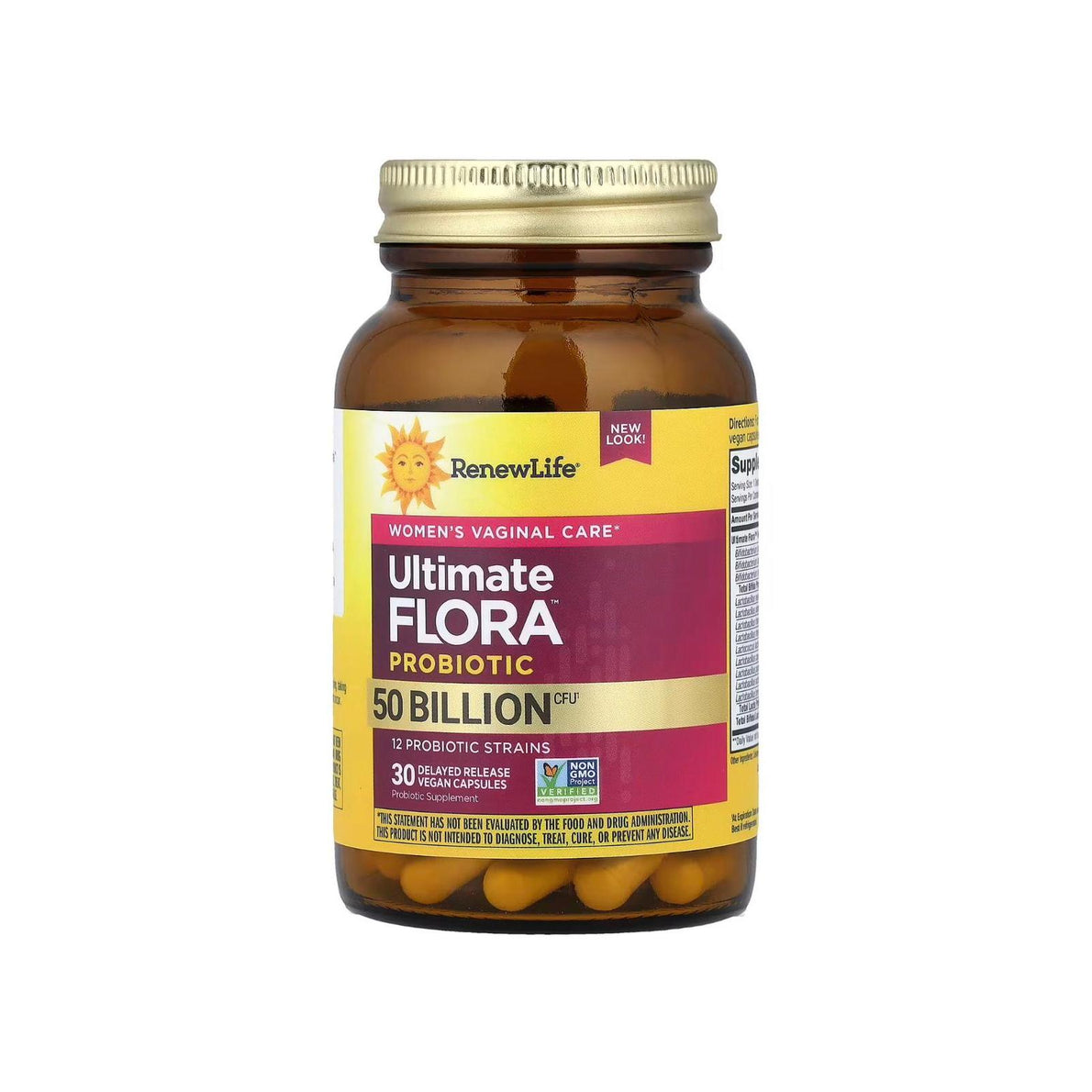 Renew Life Women's Care Probiotic Capsules, 50 Billion 30 Capsules