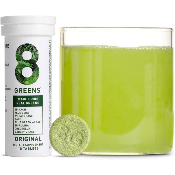8Greens Real Greens Original Superfood Effervescent Tablet Lemon & Lime - 10 Tablets