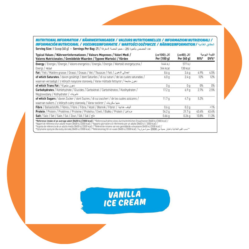 Applied Nutrition Protein Cookie Dough, Vanilla Ice Cream, 1 kg