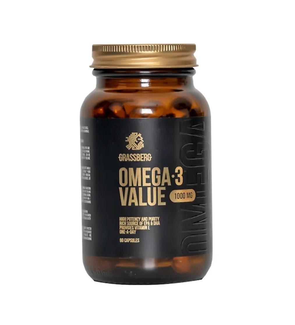 Grassberg Omega 3 Value 1000MG 60CAPS