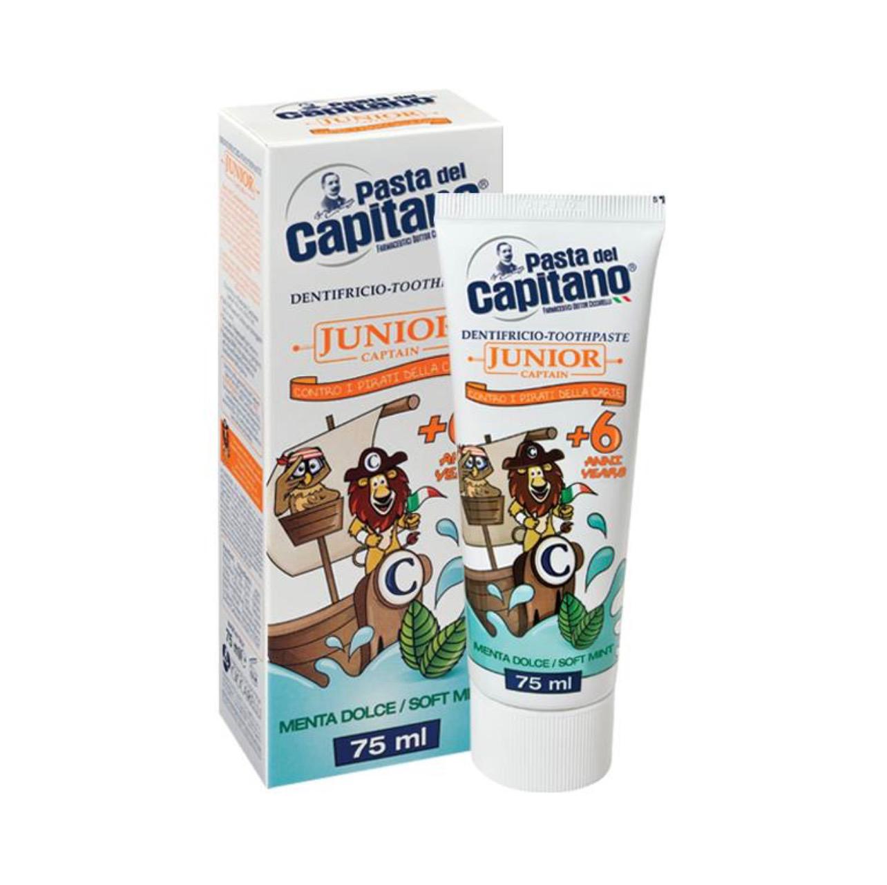 Pasta Del Capitano Junior +6 Years Soft Mint Toothpaste 75 ml