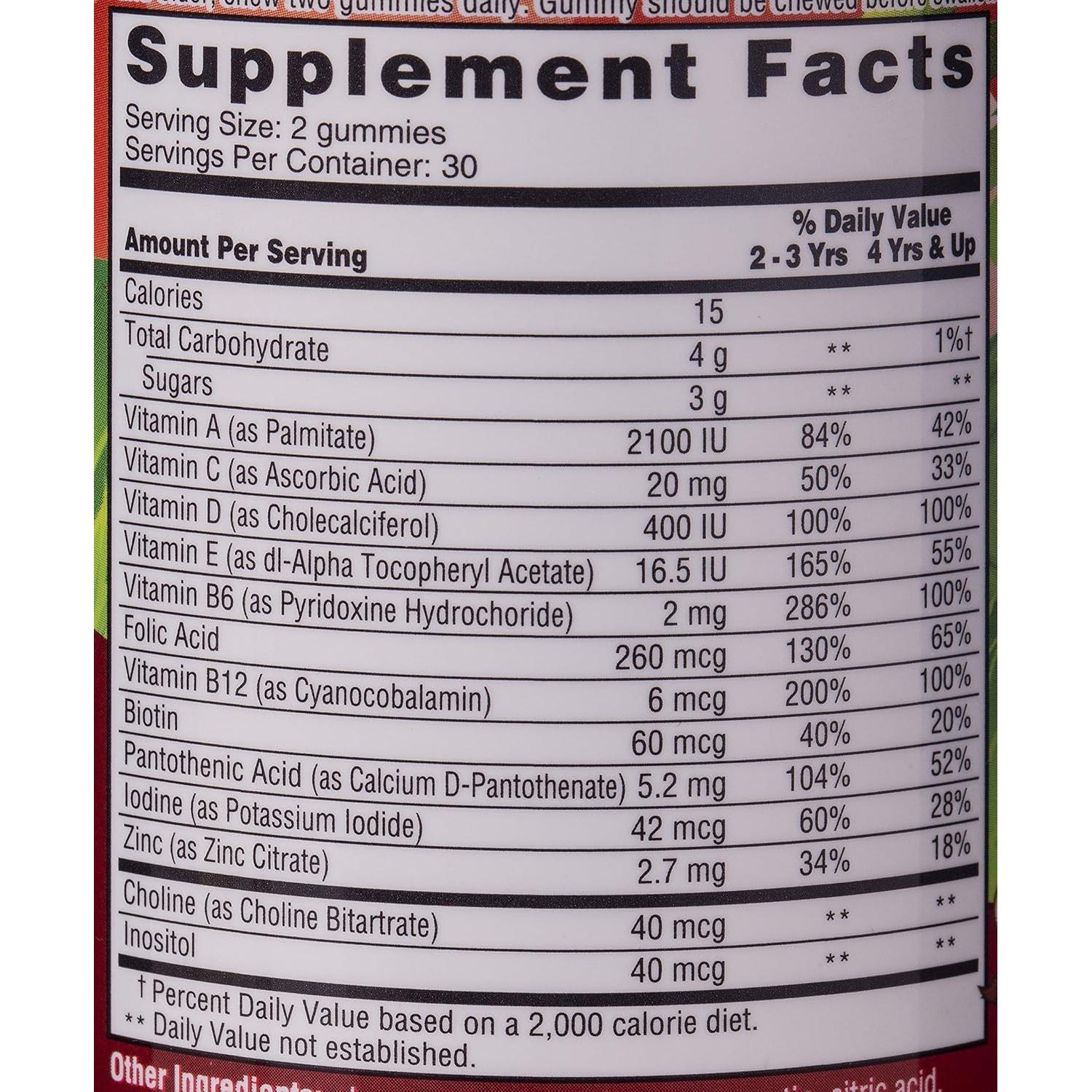 LEONA'S Kids Multi Vitamin Gummies, 60 Count