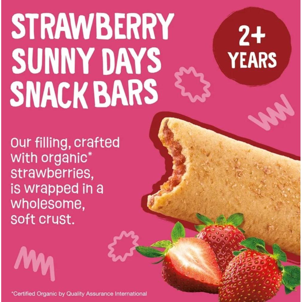 ألواح وجبات خفيفة عضوية للأطفال الصغار من عمر سنتين فما فوق، بنكهة الفراولة، 7 ألواح، 19 جم