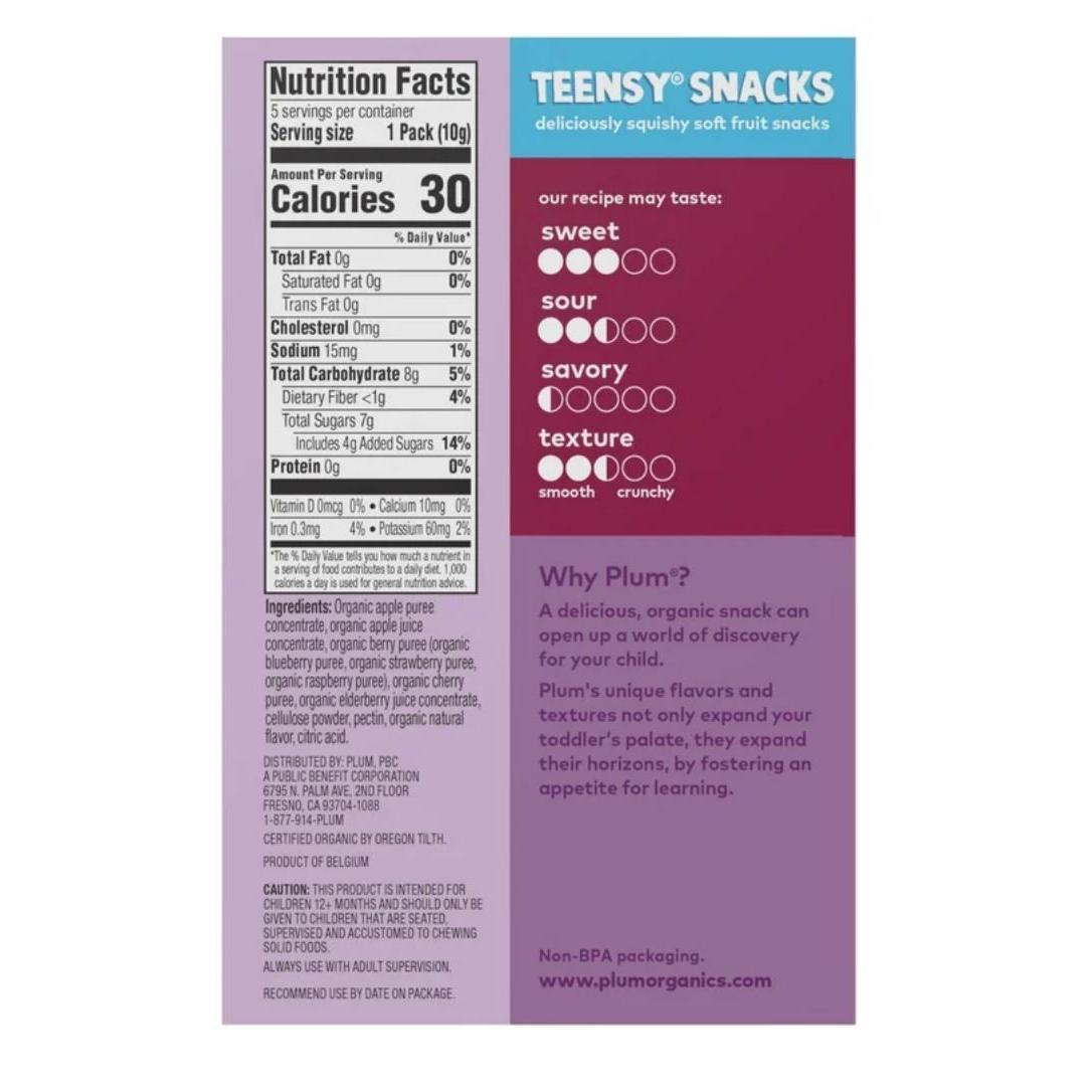 وجبات خفيفة من الفواكه بنكهة التوت المختلط من بلام أورجانيكس، 5 عبوات، 10 غرام