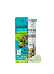 Daily Probiotic + Prebiotic| Plant Based |18 Billion CFU, 6 Strains for Men & Women with Organic Prebiotic Fiber for Digestion, Gut Health, Metabolism | 21 Effervescent Tabs
