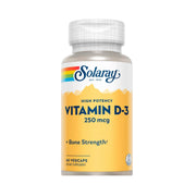 Solaray High Potency Vitamin D3 10,000 IU 250 mcg 60 Vegetable Capsules Softgels