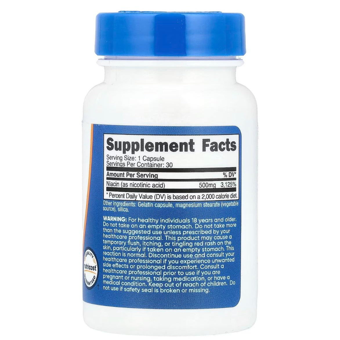 Nutricost Niacin 500 mg Vitamin B3 30 Capsules